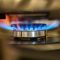 Combustion of household gas on a gas stove, gas energy saving concept. Combustion of household gas on a gas stove, gas energy saving concept.